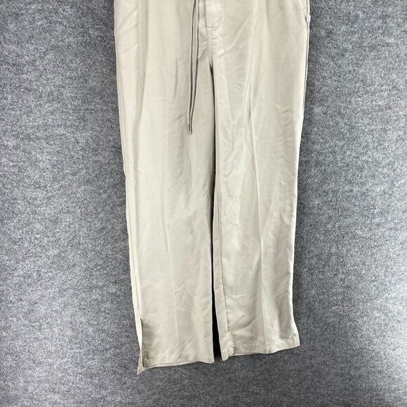 New Urban Outfitters Dress Pants Men L Large Beige High Rise Pleated Straight - Picture 4 of 14